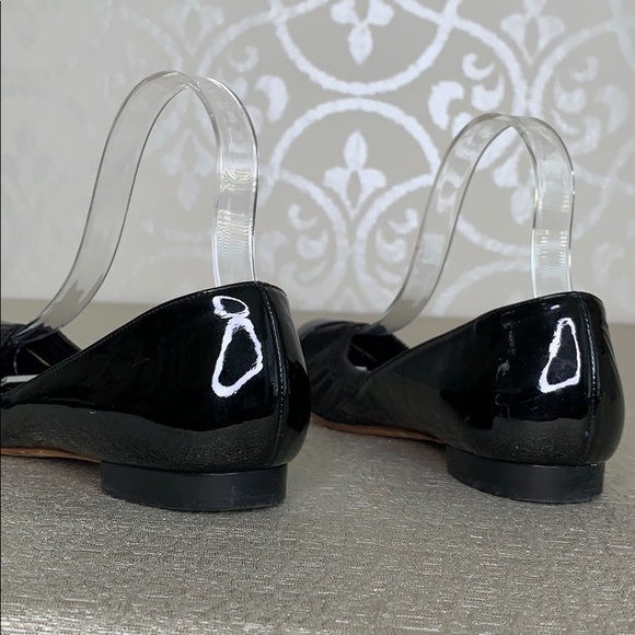 CHANEL BLACK LEATHER AND PATENT BALLET SLIPPERS - Picture 5 of 16